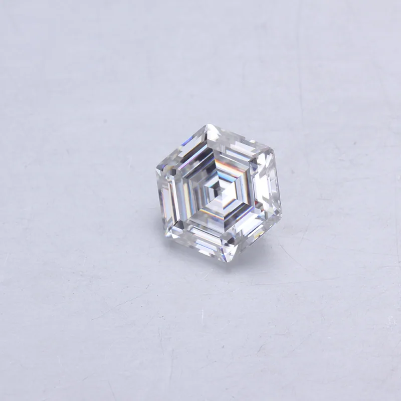 8×8mm Hexagon Shape DEF Color Moissanite