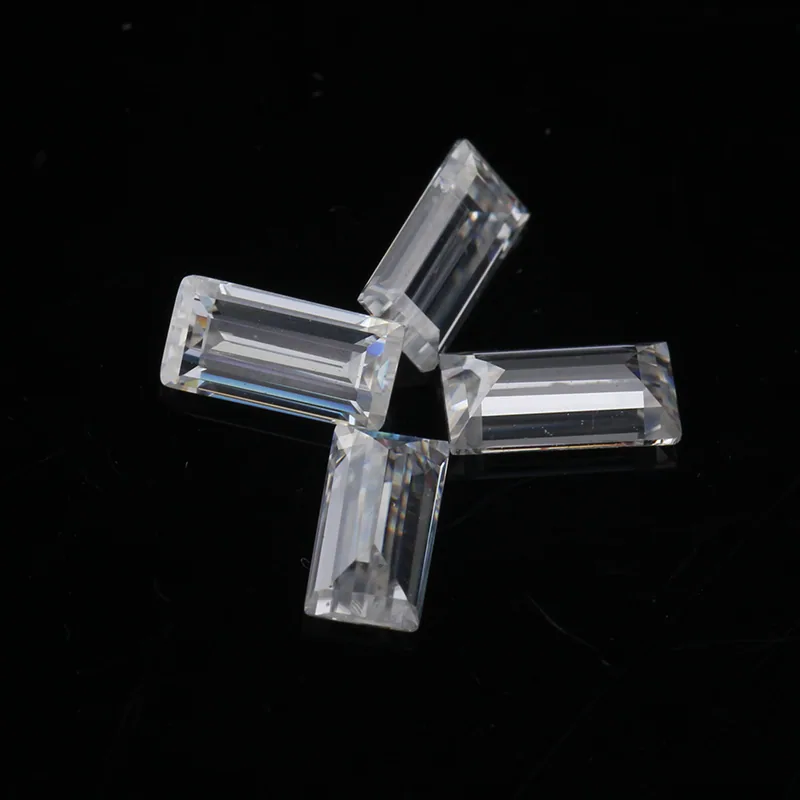 DEF Color Baguette Step Cut Moissanite