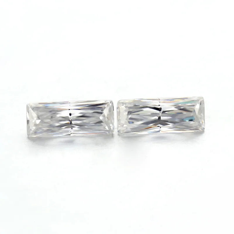2×5mm DEF Color Rectangle Princess Cut Moissanite