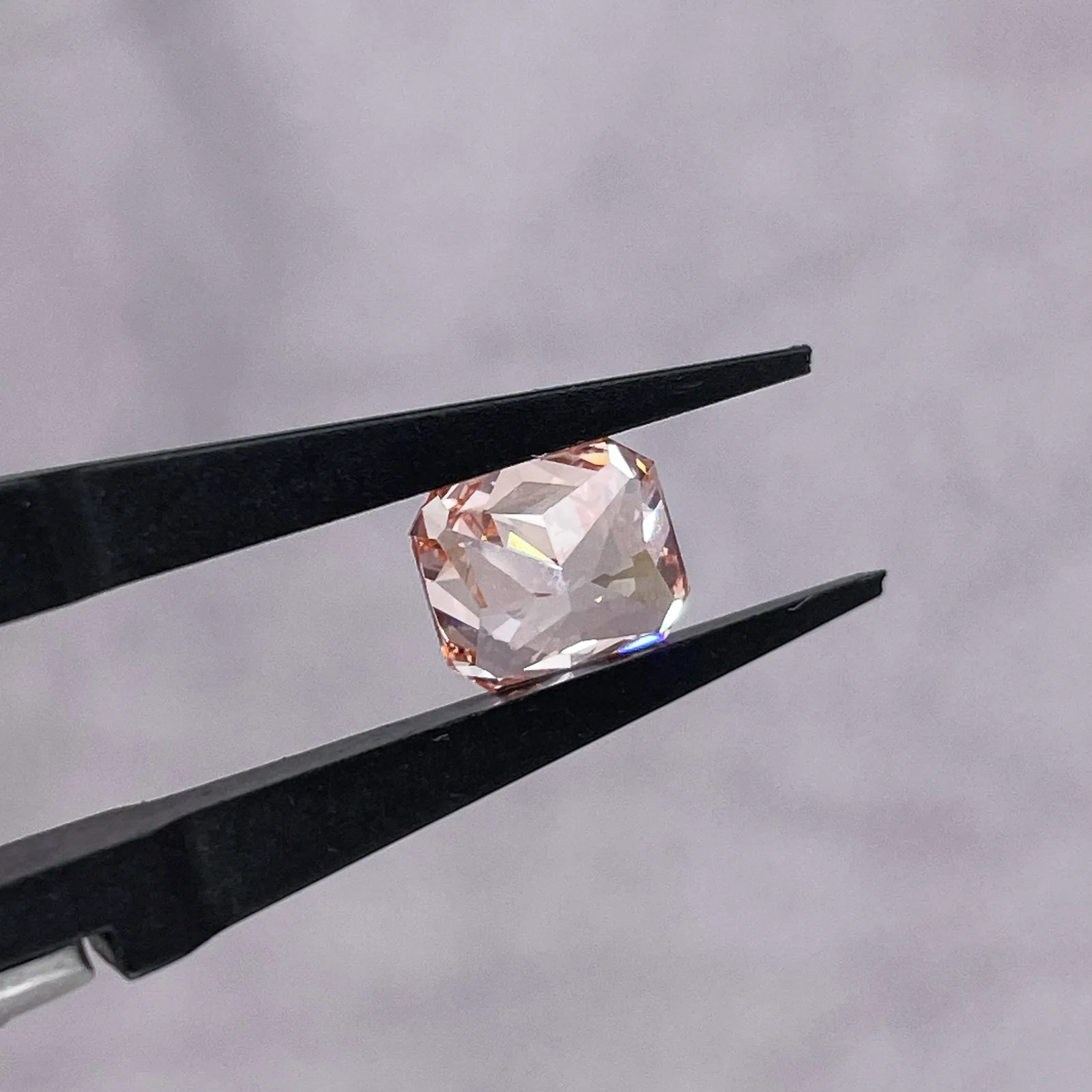 Pink Color 0.13ct to 1.41ct Radiant Cut Lab Grown Diamond