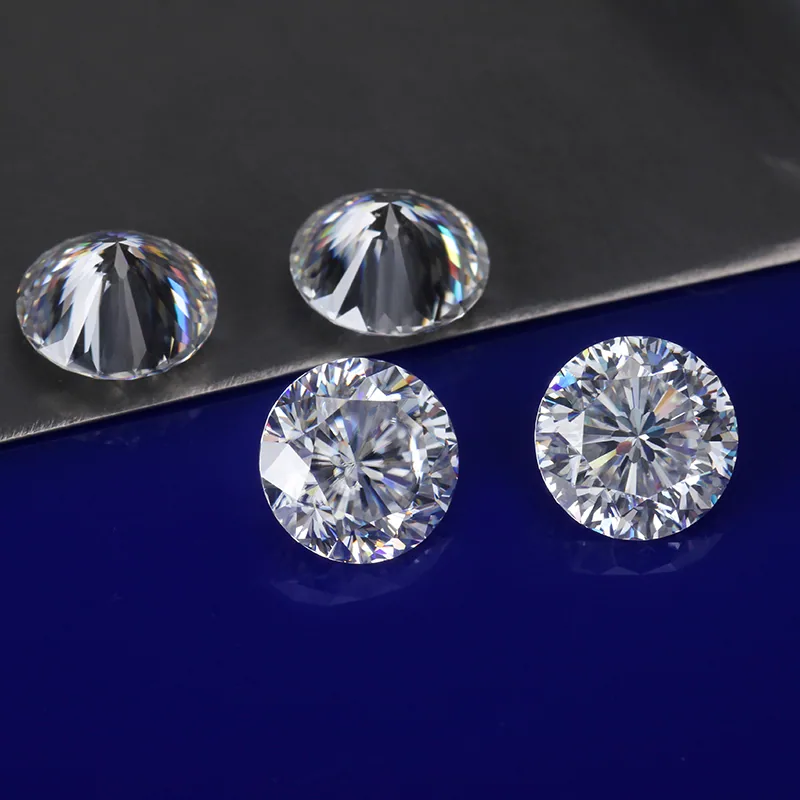 2CT Size 8mm Round Shape 9 Hearts 1 Flower Cut Moissanite