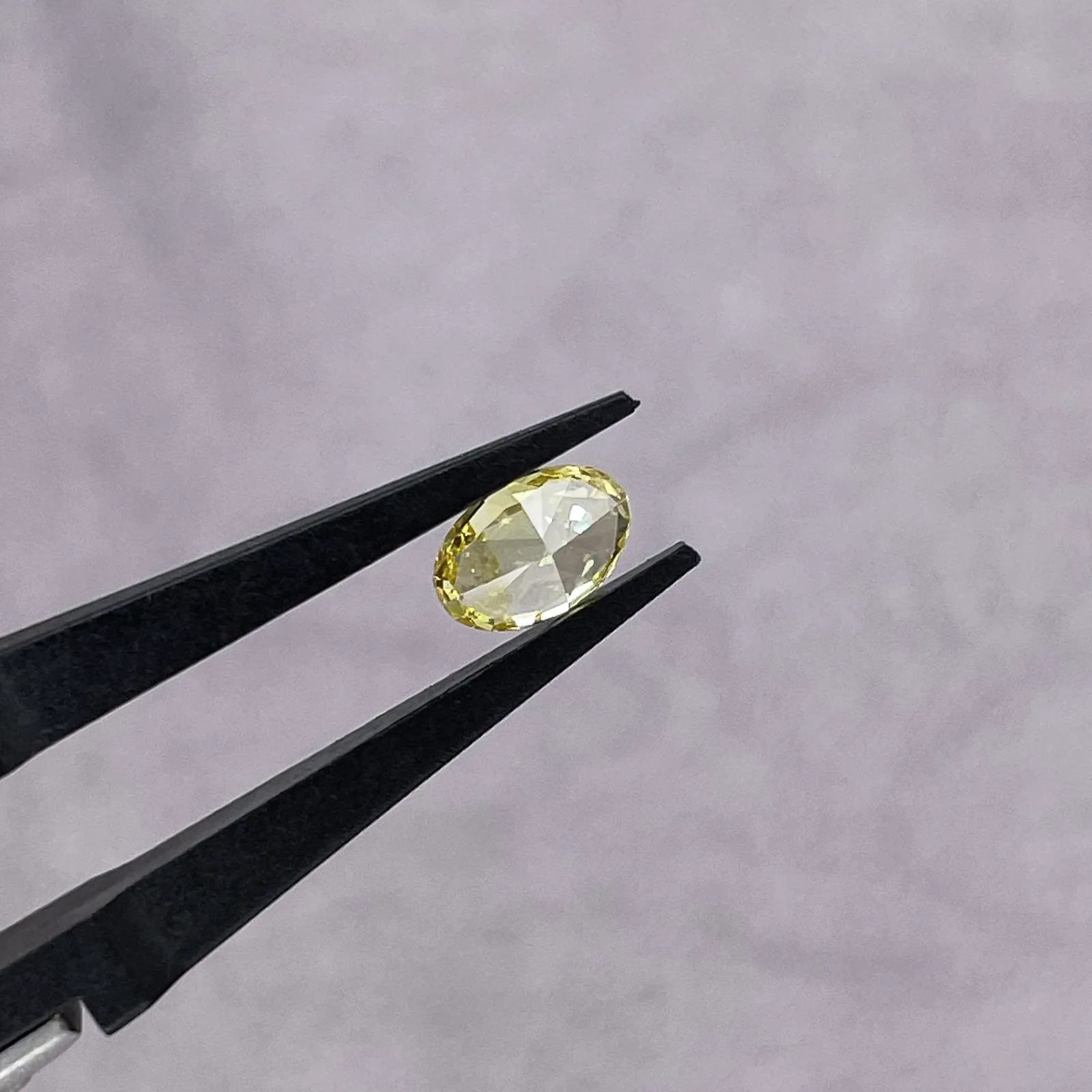 0.08ct to 1.61ct Yellow Color Oval Cut Lab Grown Diamond
