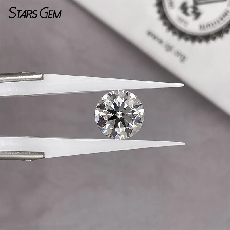 0.3ct to 10.0ct Round Shape CVD HPHT Lab Grown Diamond With IGI Certificate