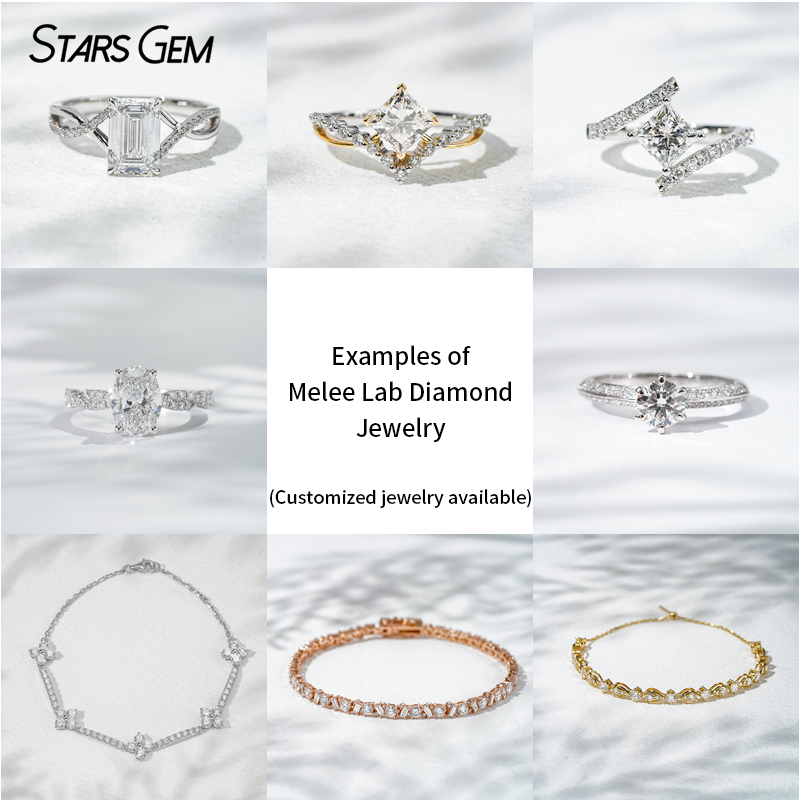 Melee Diamond 0.003ct to 0.15ct ( 0.8mm to 3.4mm ) Round Brilliant Cut HPHT Lab Grown Diamond