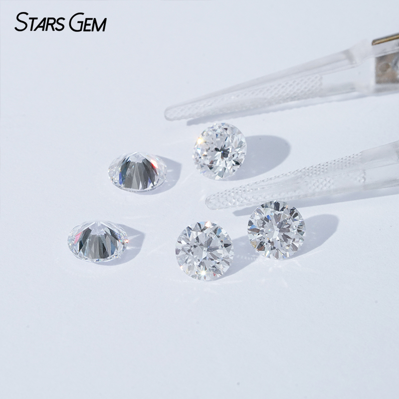 0.3ct to 2.0ct Round Shape CVD HPHT Lab Grown Diamond