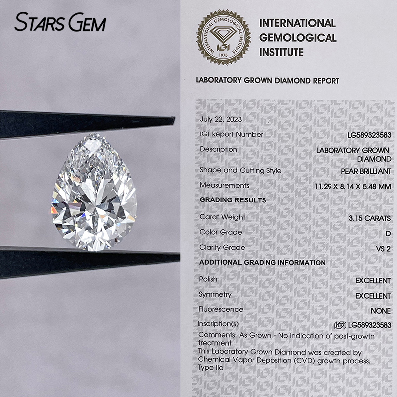 0.3ct to 10ct Fancy Shape HPHT CVD Lab Grown Diamond with IGI Certificate 0.3ct to 10ct Fancy Shape HPHT CVD Lab Grown Diamond with IGI Certificate